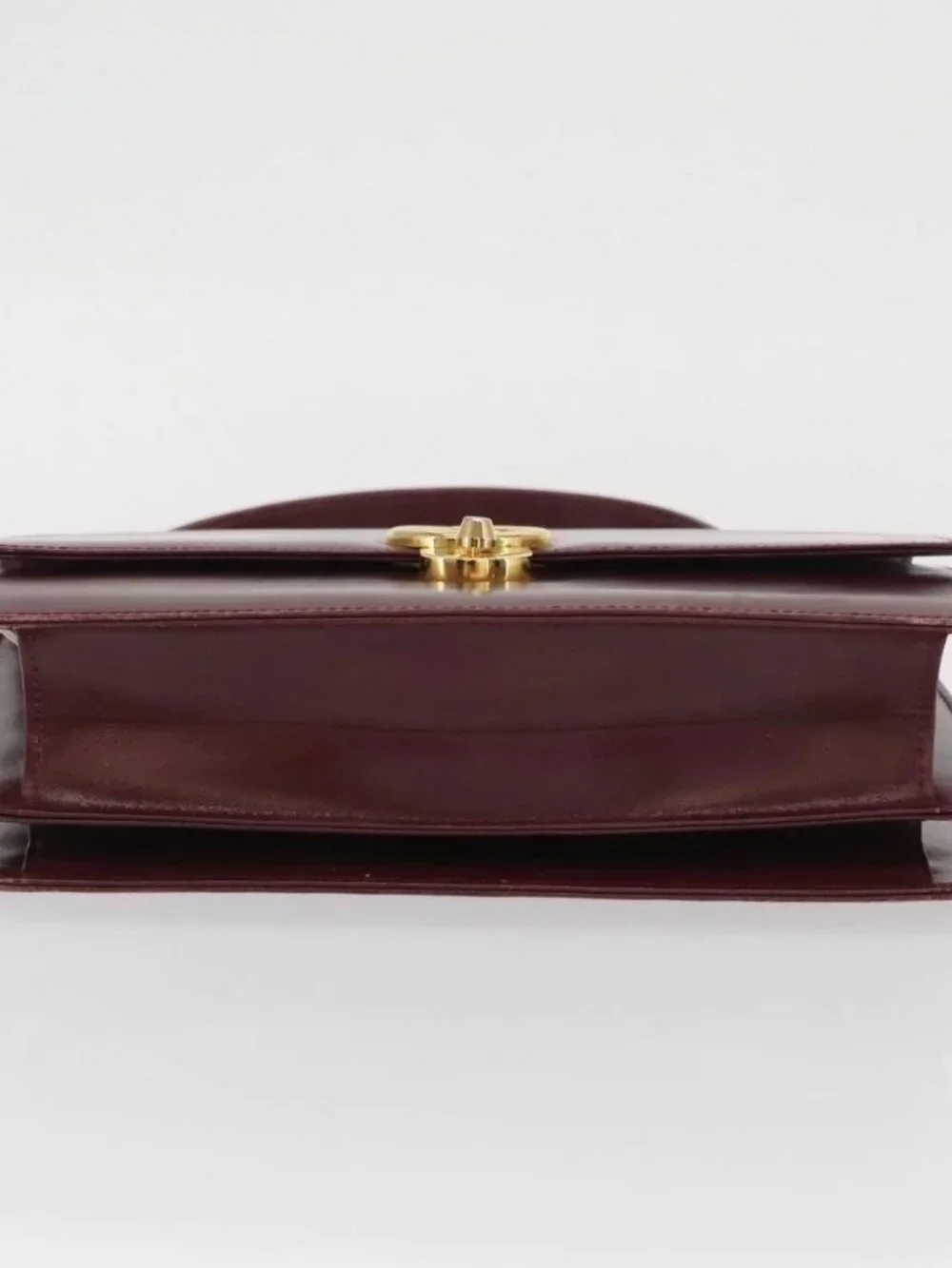 GUCCI Hand Bag Leather Bordeaux Gold Auth ep13170 - Picture 7 of 16